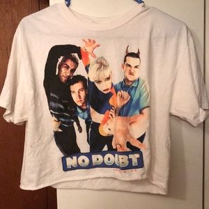 No doubt white crop t shirt